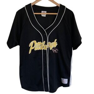 Lady Slugger Womens Pittsburgh Pirates Black Baseball Jersey Size XL Short Slv